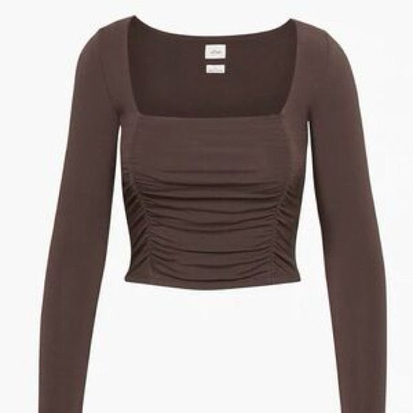 Aritzia Wilfred Brown Lydia Top - Picture 2 of 5